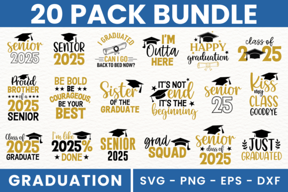 Download 20 Graduation 2025 SVG Bundle - Graduation 2025 Collection