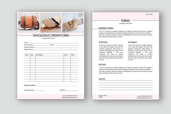 Download Wholesale Order Form Template - Wholesale order form Collection