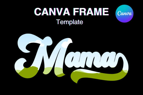 Download Groovy Mama Retro Canva Frame Template - Retro canva frame Collection