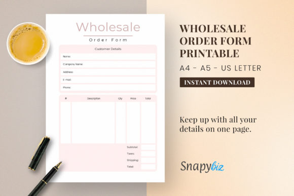 Download Wholesale Order Form | Order Form Pdf - Wholesale order form Collection