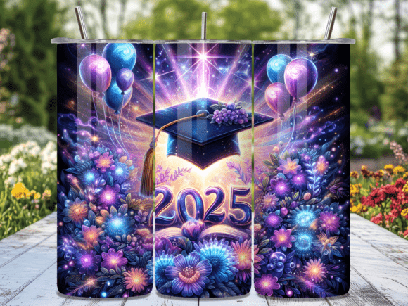 Download Magical Floral Graduation 2025 Tumbler - Graduation 2025 Collection