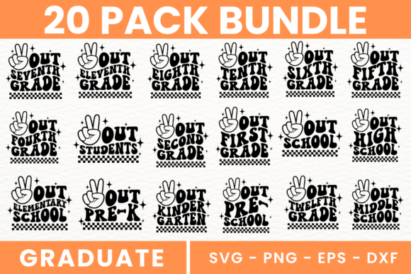 Download 20 Graduation 2025 Wavy SVG Bundle - Graduation 2025 Collection