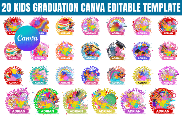 Download 20 Kids Graduation Canva Template - Premium Resources
